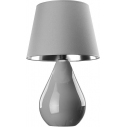 Lacrima Glass table lamp with grey lampshade TK Lighting