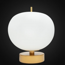 Lampa stołowa szklana kula Apple Opal/Złoty Altavola