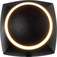 Kinkiet kwadratowy nowoczesny Nikko LED czarny Auhilon