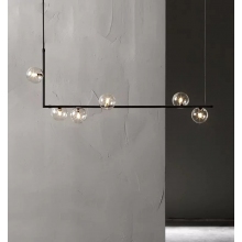 Lampa wisząca szklane kule Simply 90 przezroczysto-czarna Step Into Design