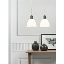 Nowoczesna Lampa wisząca szklana 2 punktowa Ray Chrom Nordlux do kuchni i jadalni.