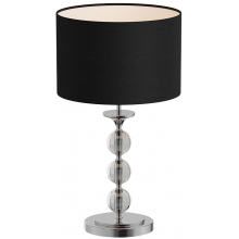 Lampa stołowa glamour z abażurem Rea 36 Czarna ZumaLine