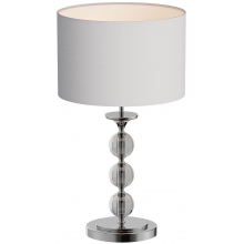 Lampa stołowa glamour z abażurem Rea 36 Biała ZumaLine