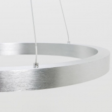 Lampa wisząca okrągła nowoczesna Carlo 40 LED srebrna ZumaLine