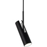 Lampa wisząca tuba minimalistyczna Mib 6 Czarna Dftp do kuchni, salonu i jadalni.