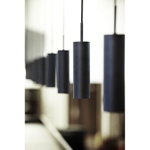 Lampa wisząca tuba minimalistyczna Mib 6 Czarna Dftp do kuchni, salonu i jadalni.