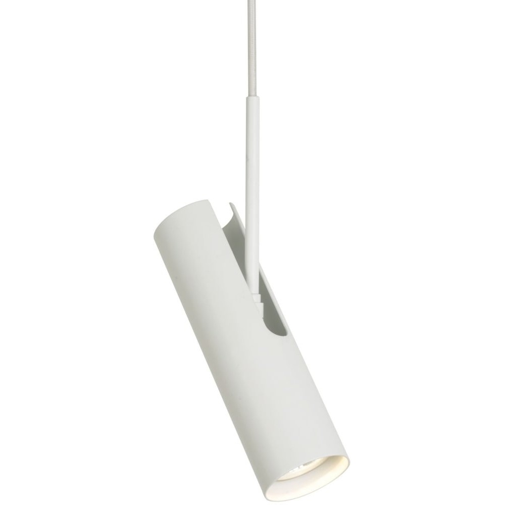 Lampa wisząca tuba minimalistyczna Mib 6 Biała Dftp do kuchni, salonu i jadalni.