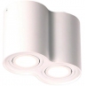 Nowoczesna, punktowa Lampa Spot tuba podwójna Basic Round II Biały MaxLight do kuchni i przedpokoju.