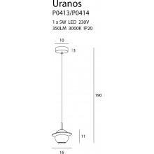 Lampa wisząca kula glamour Uranos LED czarna MaxLight