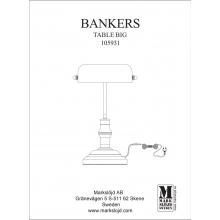 Lampa biurkowa bankierska Bankers 42 Zielona Markslojd