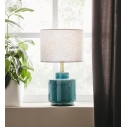 Lampa stołowa ceramiczna z abażurem Cous 24 Antyczna Niebieska/Biała Markslojd