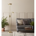 Lampa podłogowa antyczna Detroit Mosiądz Markslojd