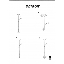 Lampa podłogowa antyczna Detroit Mosiądz Markslojd
