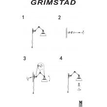 Kinkiet industrialny na wysięgniku Grimstad Antyczny/Srebrny Markslojd