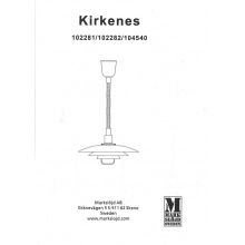Lampa wisząca nowoczesna Kirkenes 48 Szara Markslojd
