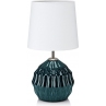 Lampa stołowa ceramiczna z abażurem Lora 18 Zielona Markslojd do sypialni, salonu i przedpokoju.
