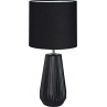 Lampa stołowa ceramiczna z abażurem Nicci 19 Czarna Markslojd do sypialni, salonu i przedpokoju.