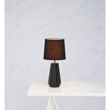 Lampa stołowa ceramiczna z abażurem Nicci 19 Czarna Markslojd