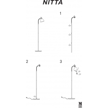 Lampa podłogowa regulowana Nitta Biała Markslojd
