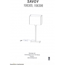 Lampa stołowa z Usb i abażurem Savoy Chrom/Biała Markslojd