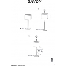 Lampa stołowa z Usb i abażurem Savoy Chrom/Biała Markslojd