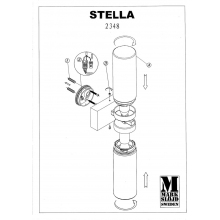 Kinkiet szklany łazienkowy Stella Stal/Biały Markslojd