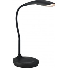 Minimalistyczna Lampa biurkowa ściemniana z Usb Swan LED Czarna Markslojd do gabinetu i pracowni.