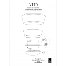 Plafon okrągły z abażurem Vito 36 LED Biały Markslojd