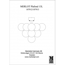 Lampa sufitowa szklane kule Merlot 56 Biały/Czarny Markslojd