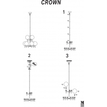 Lampa wisząca szklane kule Crown 70 Dymiony/Czarny Markslojd