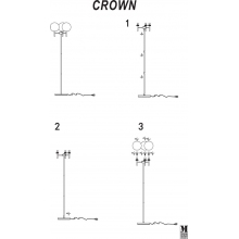 Lampa podłogowa szklane kule Crown Dymiony/Czarny Markslojd