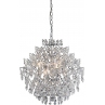 Stylowa Lampa wisząca glamour z kryształkami Sofiero 55 przezroczysto-chromowana Markslojd do salonu i jadalni