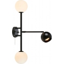 Kinkiet designerski z włącznikami Bedside czarny/biały Markslojd