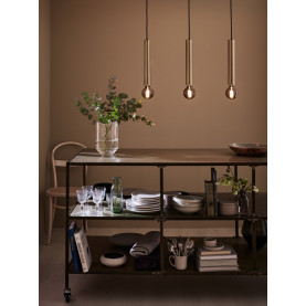 Lampa wiszące żarówki na listwie Sencillo III mosiężna Markslojd 2