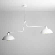 Lampa sufitowa podwójna skandynawska Espace biała Aldex