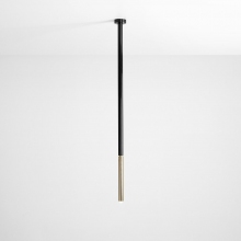 Lampa sufitowa glamour czarno-złota tuba Stick Aldex
