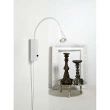 Kinkiet minimalistyczny z włącznikiem Mento LED Biały Nordlux do sypialni, salonu i przedpokoju.