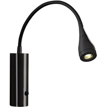 Kinkiet minimalistyczny z włącznikiem Mento LED Czarny Nordlux do sypialni, salonu i przedpokoju.