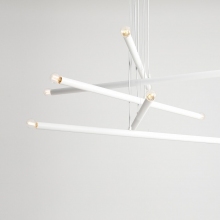 Lampa designerska wiszące tuby Tubo 100 biała Aldex