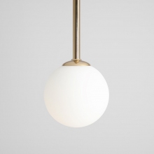 Lampa sufitowa szklana kula Pinne M 14 biało-złota Aldex