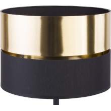 Lampa stołowa glamour z abażurem Hilton złoty/czarny TK Lighting