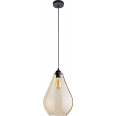 Stylowa Lampa wisząca szklana Fuente 24 Bursztynowa TK Lighting do kuchni, salonu i sypialni.