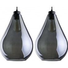 Lampa sufitowa szklana potrójna Fuente III Grafitowa TK Lighting