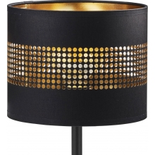 Lampa stołowa z abażurem Tago czarno-złota Tk Lighting