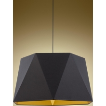 Lampa wisząca geometryczna z abażurem Ivo 66 czarno-złota TK Lighting