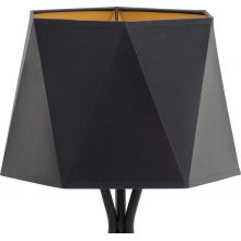Lampa stołowa/nocna z geometrycznym abażurem Ivo czarno-złota TK Lighting