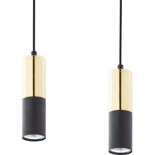 Lampa wiszące tuby glamour Elit IV czarno-złota TK Lighting