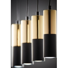 Lampa wiszące tuby glamour Elit IV czarno-złota TK Lighting