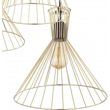 Lampa wisząca druciana glamour Sahara Round III złota TK Lighting
