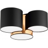 Stylowy Plafon potrójny glamour z abażurami Mona czarno-złoty TK Lighting do salonu i sypialni.